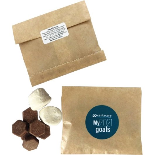 Natural Kraft Paper Bag with Lindt Buttons and Marshmallows